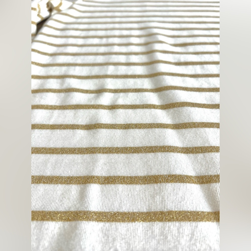 JCREW Artist Tee in Ivory and Gold stripes - Picture 4 of 10